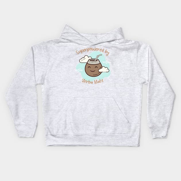 Superpowered by Yerba Mate v2 Kids Hoodie by JapKo